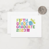Fifth Grade Graduate 2023 Graduation Vacation Gift Mitteilungskarte (Vorderseite/Rückseite Beispiel)