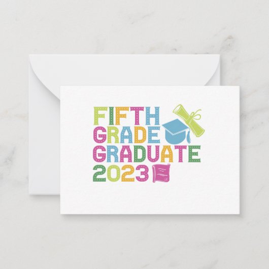 Fifth Grade Graduate 2023 Graduation Vacation Gift Mitteilungskarte (Vorderseite)