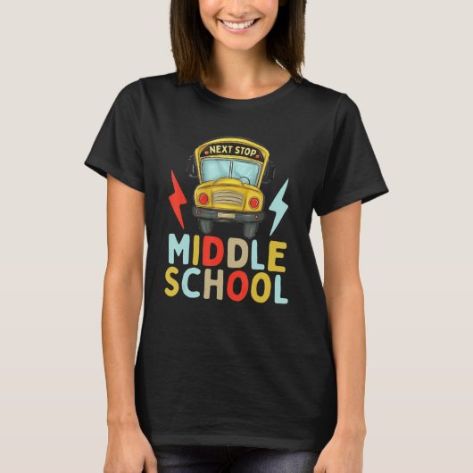 Fifth Grade Graduation Next Stop Middle School T-Shirt (Vorderseite)