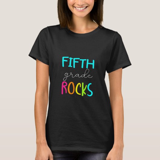 Fifth Grade Rocks Team 5th Grade Teacher T-Shirt (Vorderseite)
