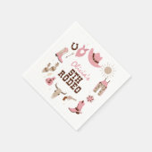 Fifth Rodeo Pink Western Cowboy 5. Geburtstag Serviette (Ecke)