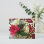 Fifties Fabric Flower Postcard Postkarte (Stehend Vorderseite)