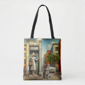 Fifties Fine Art Crazy Cat Lady Tasche (Vorderseite)