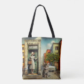 Fifties Fine Art Crazy Cat Lady Tasche (Rückseite)
