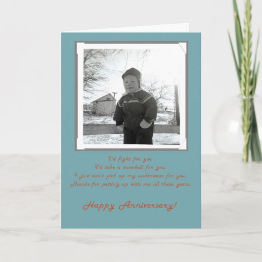 Fifties Foto Happy Anniversary Ehefrau Card Karte (Vorderseite)