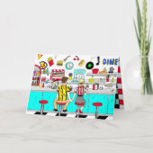 Fifties Retro Drehmoment Happy Valentine's Day Karte (Vorderseite)