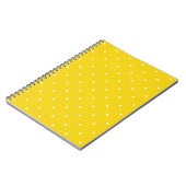 Fifties Style Lemon Yellow Polka Dot Notepad Notizblock (Linke Seite)