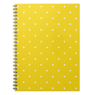 Fifties Style Lemon Yellow Polka Dot Notepad Notizblock