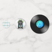 Fifties Thema Retro Personalisiert Confetti Konfetti (Rückseiten)