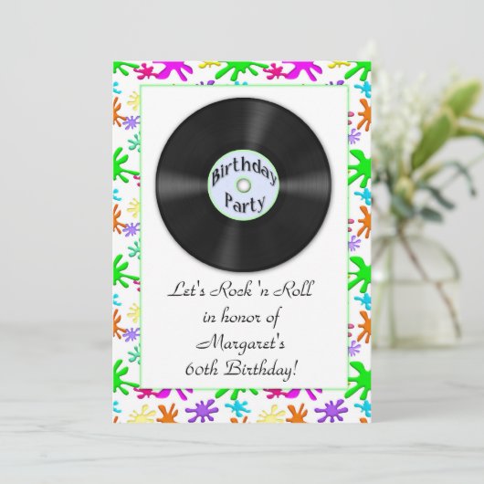 FiftiesThemed Einladung (Stehend Vorderseite)