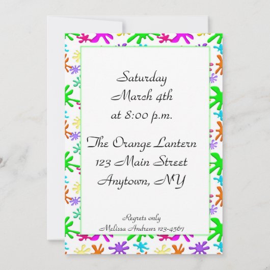 FiftiesThemed Einladung (Rückseite)