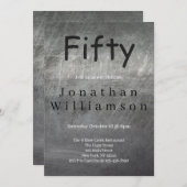 Fifty | 50th Birthday Party For Him Einladung (Vorne/Hinten)