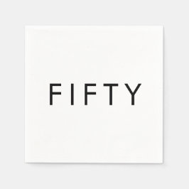 Fifty 50th Birthday Party Serviette