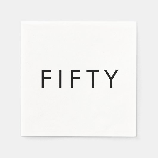 Fifty 50th Birthday Party Serviette (Vorderseite)