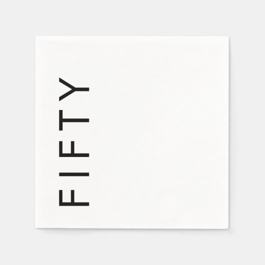 Fifty 50th Birthday Party Serviette (Vorderseite)