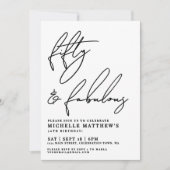 Fifty And Fabulous 50th Birthday Party Einladung (Vorderseite)