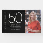 Fifty and Fabulous 50th Birthday Photo Poster Banner (Horizontal)