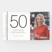 Fifty and Fabulous 50th Birthday Photo Poster Banner (Horizontal)