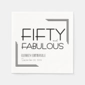 Fifty and Fabulous 50th Deco Birthday Party  Serviette (Vorderseite)