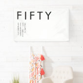 Fifty and Fabulous Bold 50th Birthday Party Banner (Insitu)