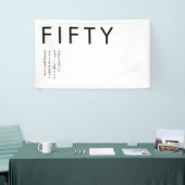 Fifty and Fabulous Bold 50th Birthday Party Banner (Messeveranstaltung)
