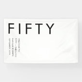 Fifty and Fabulous Bold 50th Birthday Party Banner (Horizontal)