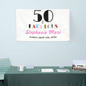 Fifty and Fabulous Bold Photo 50th Birthday Banner (Messeveranstaltung)