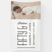 Fifty and Fabulous Bold Photo 50th Birthday Party Banner (Vertikal)