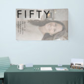 Fifty and Fabulous Bold Photo 50th Birthday Party Banner (Messeveranstaltung)