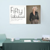 Fifty and Fabulous Bold Photo 50th Birthday Party Banner (Messeveranstaltung)