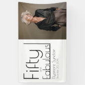 Fifty and Fabulous Bold Photo 50th Birthday Party Banner (Vertikal)