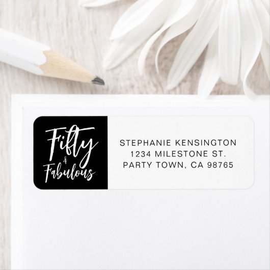 Fifty and Fabulous Bold Script 50th Birthday Party (Insitu)