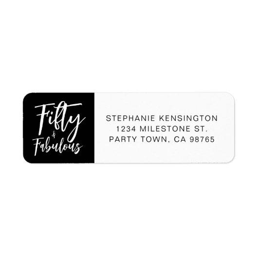 Fifty and Fabulous Bold Script 50th Birthday Party (Vorne)