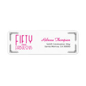 Fifty and Fabulous Hot Pink Art Deco 50th Birthday (Vorne)