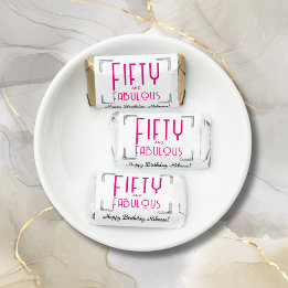 Fifty and Fabulous Hot Pink Art Deco 50th Birthday