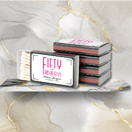 Fifty and Fabulous Hot Pink Art Deco 50th Birthday