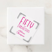 Fifty and Fabulous Hot Pink Art Deco 50th Birthday Geschenkanhänger (Beispiel)