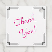 Fifty and Fabulous Hot Pink Art Deco 50th Birthday Geschenkanhänger (Rückseite)