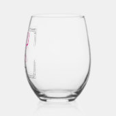 Fifty and Fabulous Hot Pink Art Deco 50th Birthday Weinglas Ohne Stiel (Links)