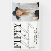 Fifty And Fabulous Modern 50th Birthday Party Banner (Vertikal)