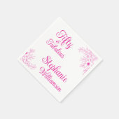 Fifty and Fabulous Modern 50th Birthday Party Serviette (Ecke)