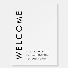 Fifty and Fabulous Name Date 50th Birthday Party