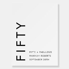 Fifty and Fabulous Name Date 50th Birthday Party