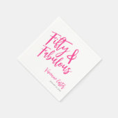 Fifty and Fabulous Name Date 50th Birthday Party Serviette (Ecke)