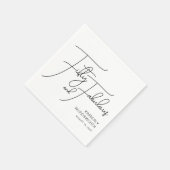 Fifty and Fabulous Name Date 50th Birthday Party Serviette (Ecke)