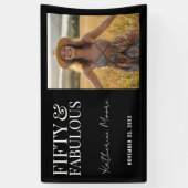 Fifty and Fabulous Photo 50th Birthday  Banner (Vertikal)