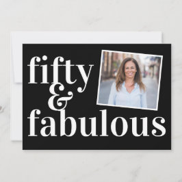 Fifty and Fabulous Photo 50th Birthday Einladung