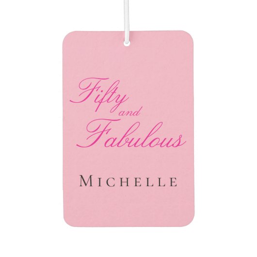 Fifty and Fabulous Photo 50th Birthday Party Autolufterfrischer (Vorderseite)