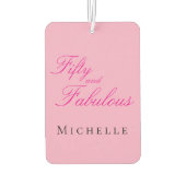 Fifty and Fabulous Photo 50th Birthday Party Autolufterfrischer (Rückseite)