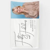 Fifty and Fabulous Photo 50th Birthday Party Banner (Vertikal)